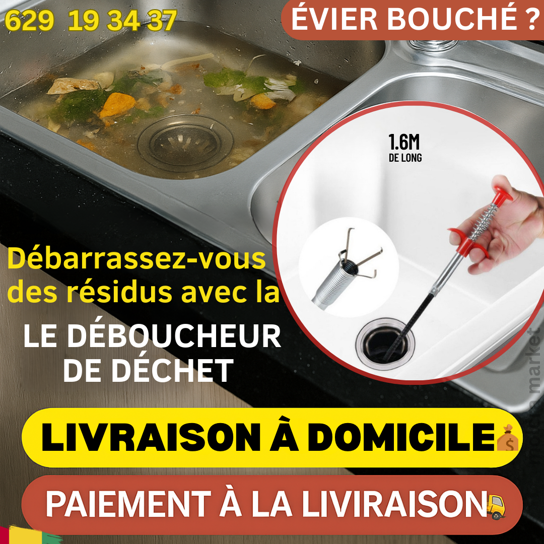 🌟 PINCE ATTRAPE DÉCHETS 🌟 Dites Adieu aux Canalisations Bouchées ! 🇬🇳