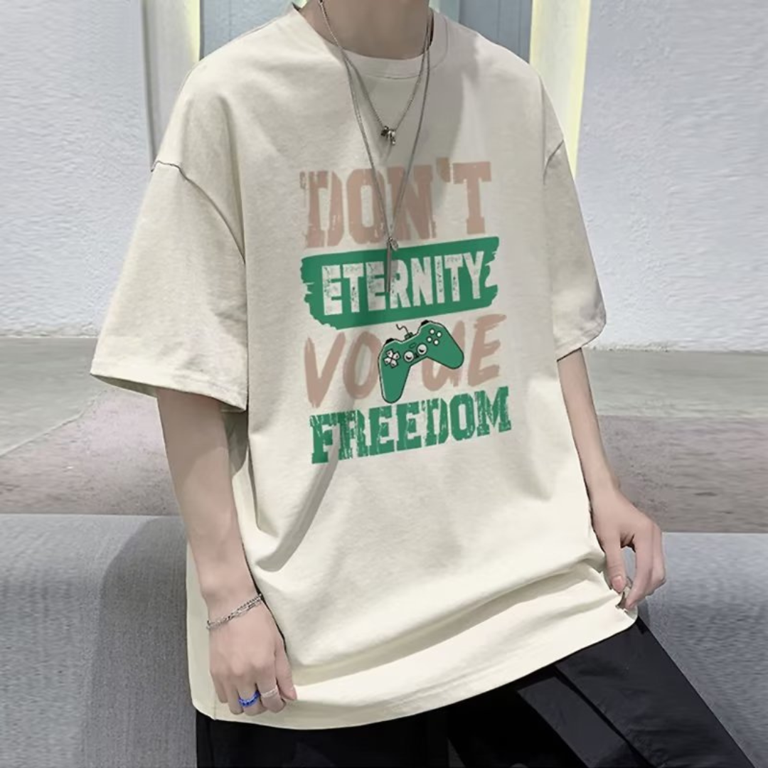 🌟  T-shirt Ample à Manches Courtes: Traitement de Style, pour un Look Tendance