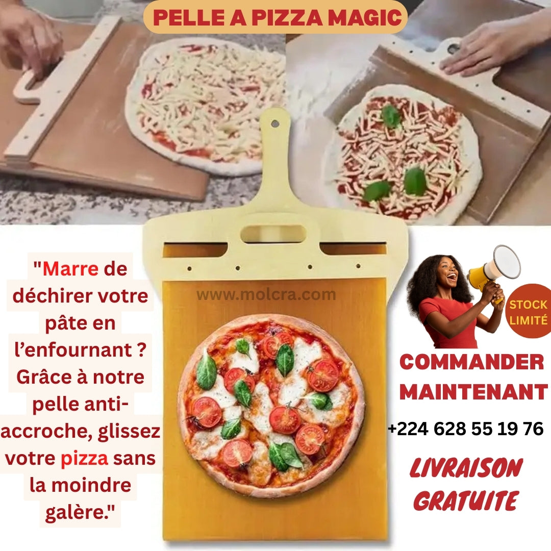 Pelle à pizza magique L'Accessoire Magique pour Réussir Toutes Vos Pizzas Maison 🍕