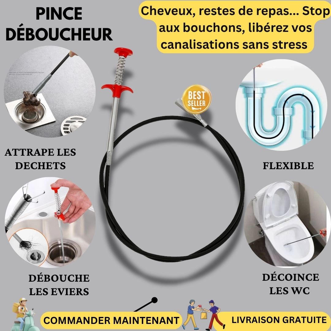 🌟 PINCE ATTRAPE DÉCHETS 🌟 Dites Adieu aux Canalisations Bouchées ! 🇬🇳