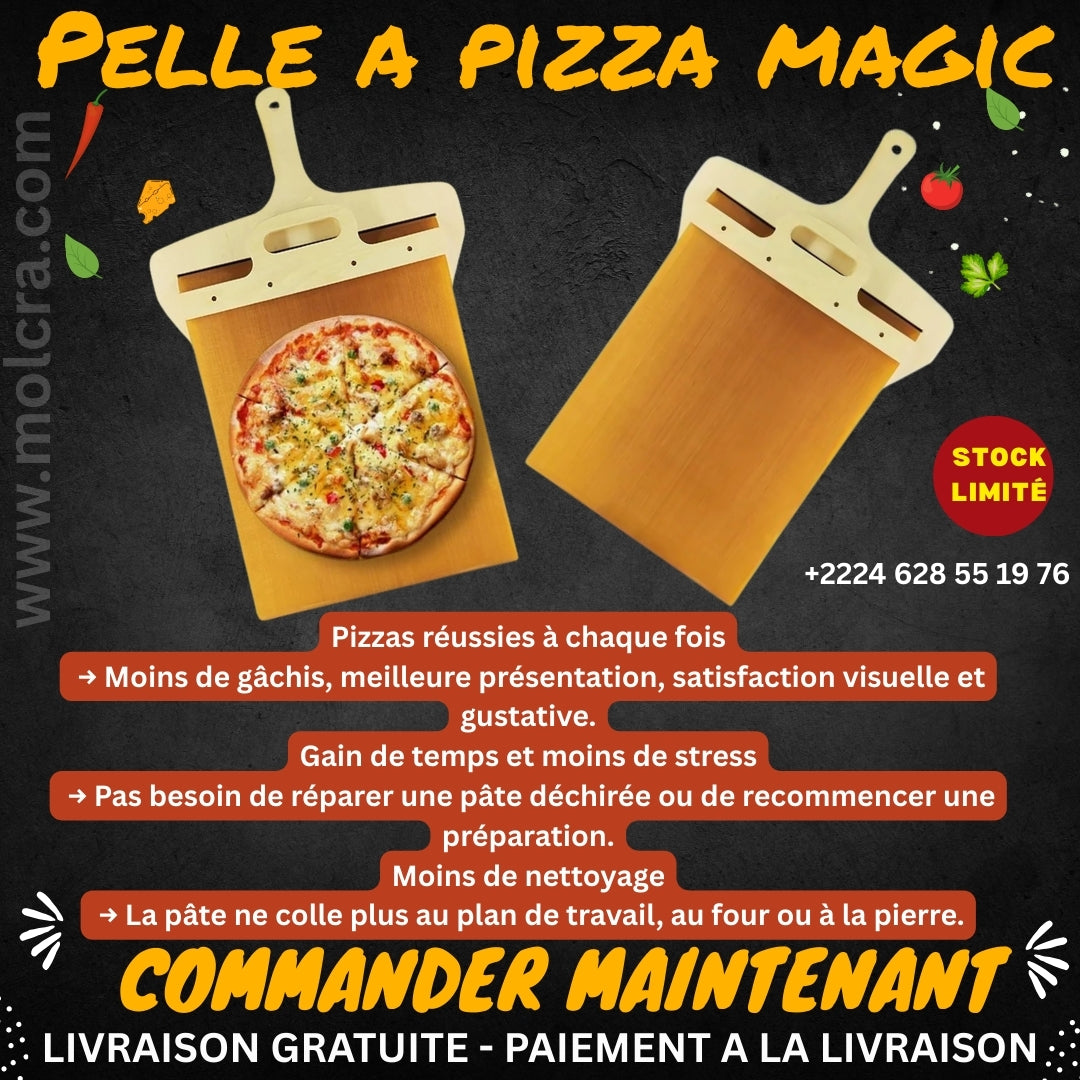 Pelle à pizza magique L'Accessoire Magique pour Réussir Toutes Vos Pizzas Maison 🍕