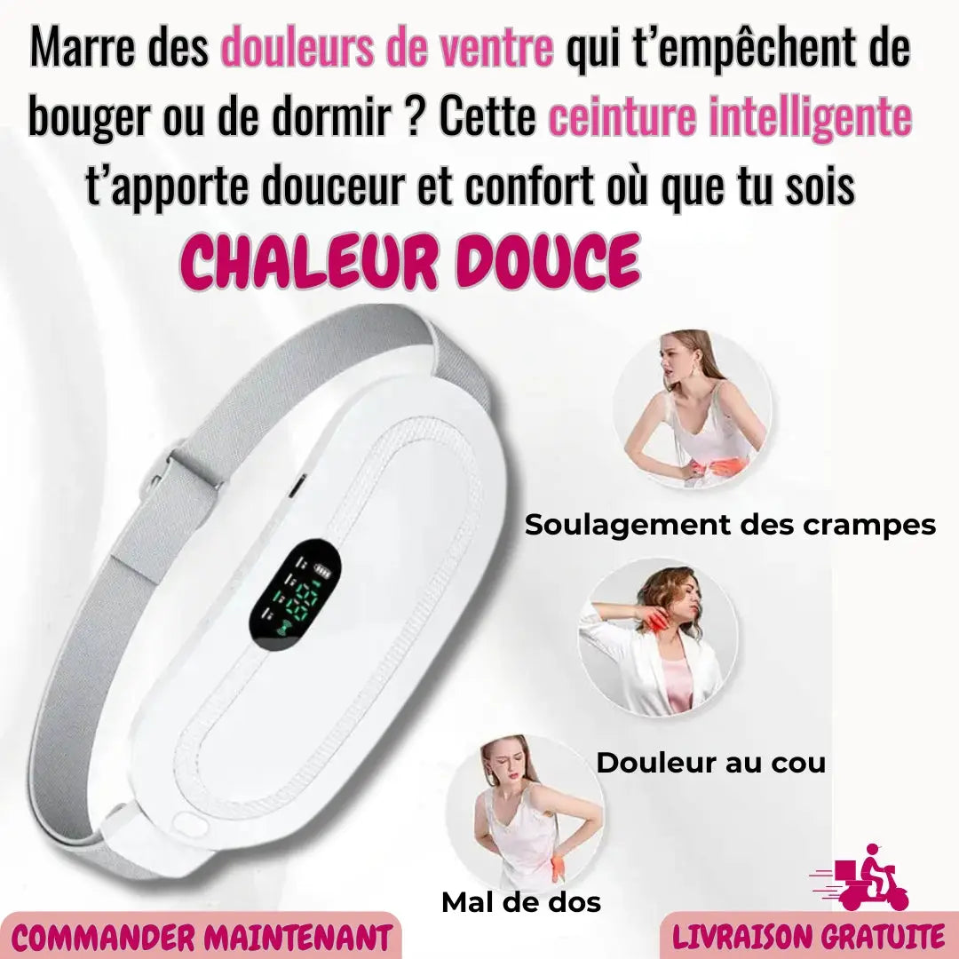 🇬🇳 Ceinture Chauffante Abdominale Intelligente – Soulagement Instantané de la Douleur Confort, chaleur et détente à portée de main !