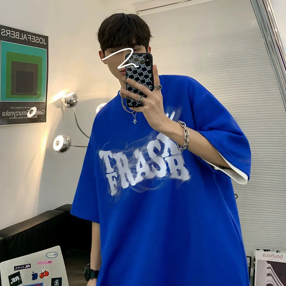 🔥 T-shirt américain ample à manches courte — Alliez Confort et Charisme