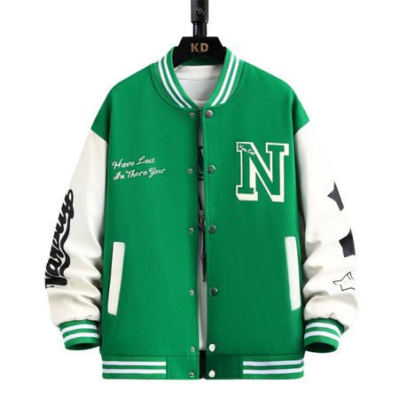 1.	Veste Baseball Uniforme  Décontracté